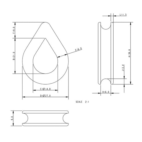 Allen Brothers Nylon Thimble For 6MM Rope