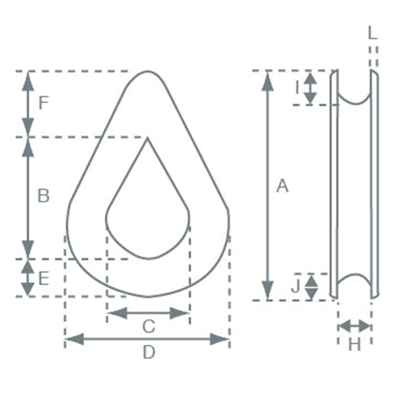 Allen Brothers Nylon Thimble For 8mm Rope