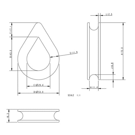 Allen Brothers Nylon Thimble For 12MM Rope