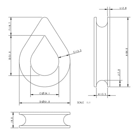 Allen Brothers Nylon Thimble For 14MM Rope
