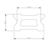 Allen Brothers 19mm Track Anodised Black 0.9m