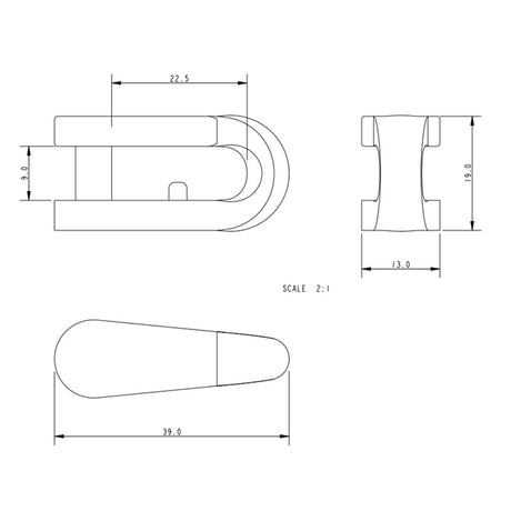 Allen Brothers 19MM X 39MM Nylon Sail Shackle