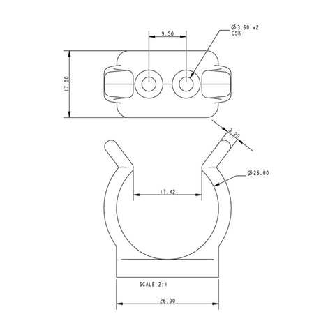 Allen Brothers 22MM Nylon Tube Clip