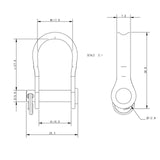 Allen Brothers 6MM X 39MM Strip D Shackle