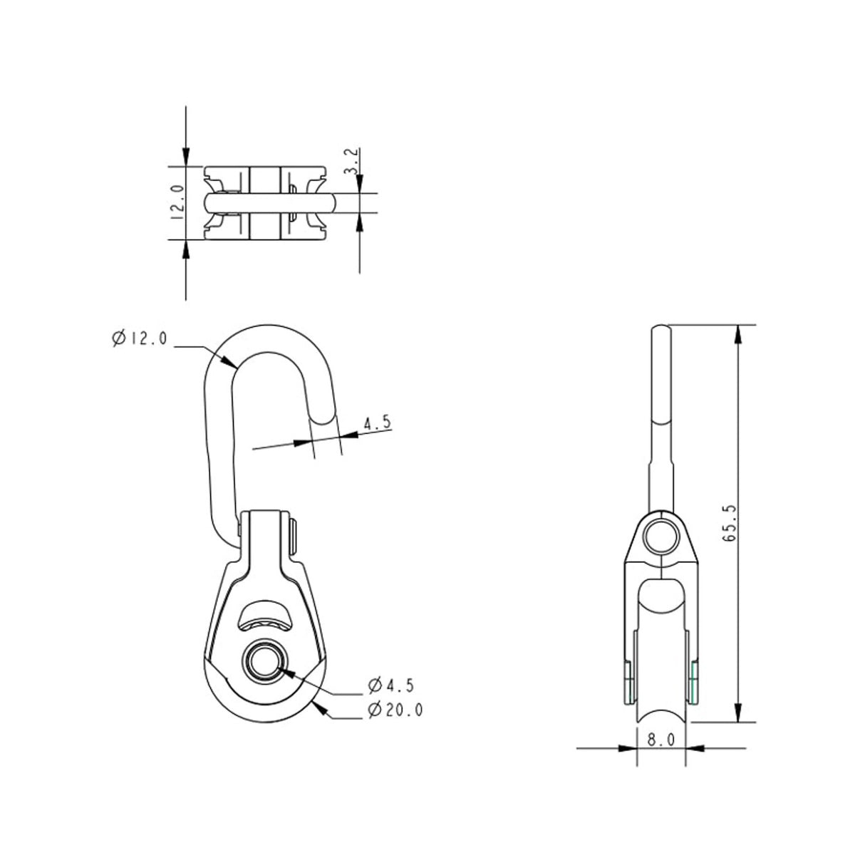Allen Brothers 20MM Dynamic Single Hook