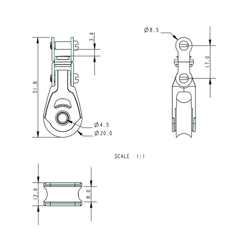 Allen Brothers 20MM Dynamic Single Swivel Fk