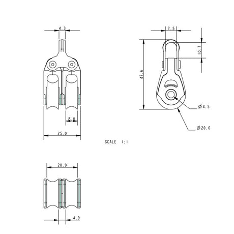 Allen Brothers 20MM Dynamic Double Block