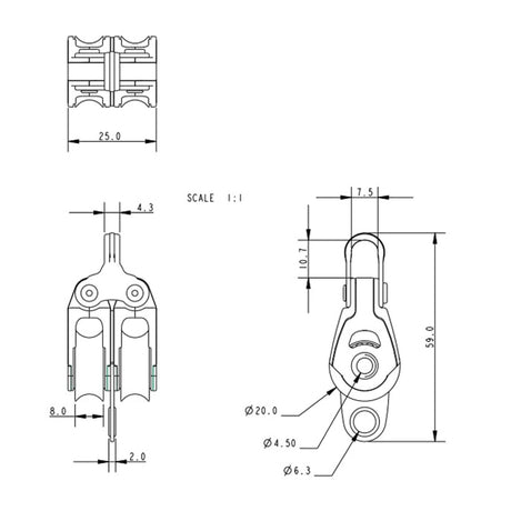 Allen Brothers 20MM Dynamic Double Fixed/Becket