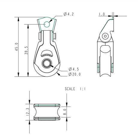 Allen Brothers 20MM Dynamic Single Cheek