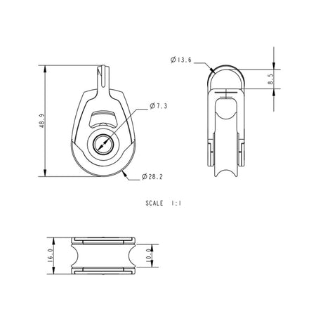 Allen Brothers 30MM Dynamic Single Fixed Eye