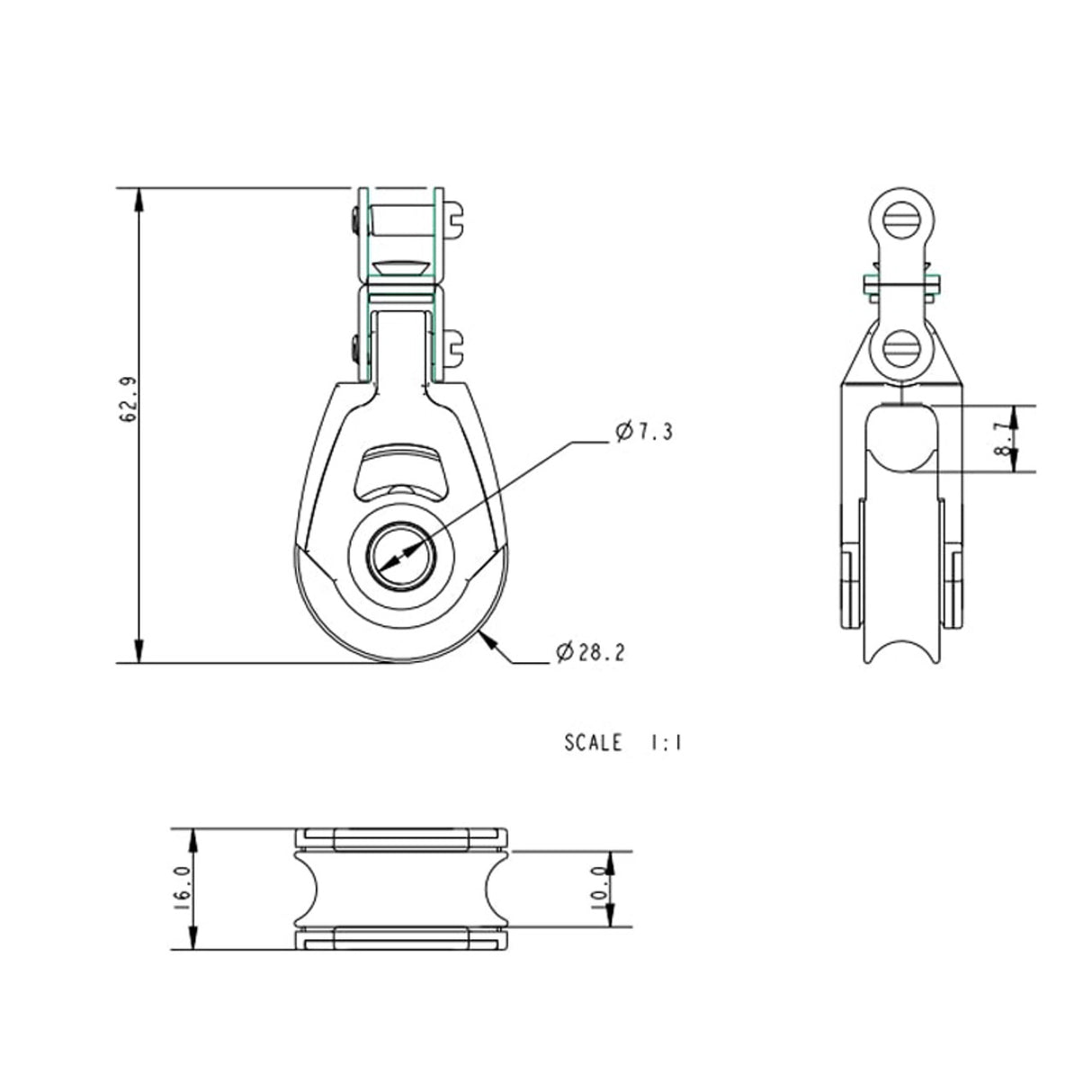 Allen Brothers 30MM Dynamic Swivel Fork