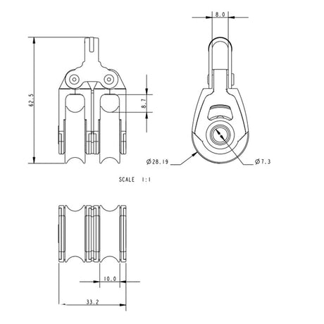 Allen Brothers 30MM Dynamic Double Fixed Eye
