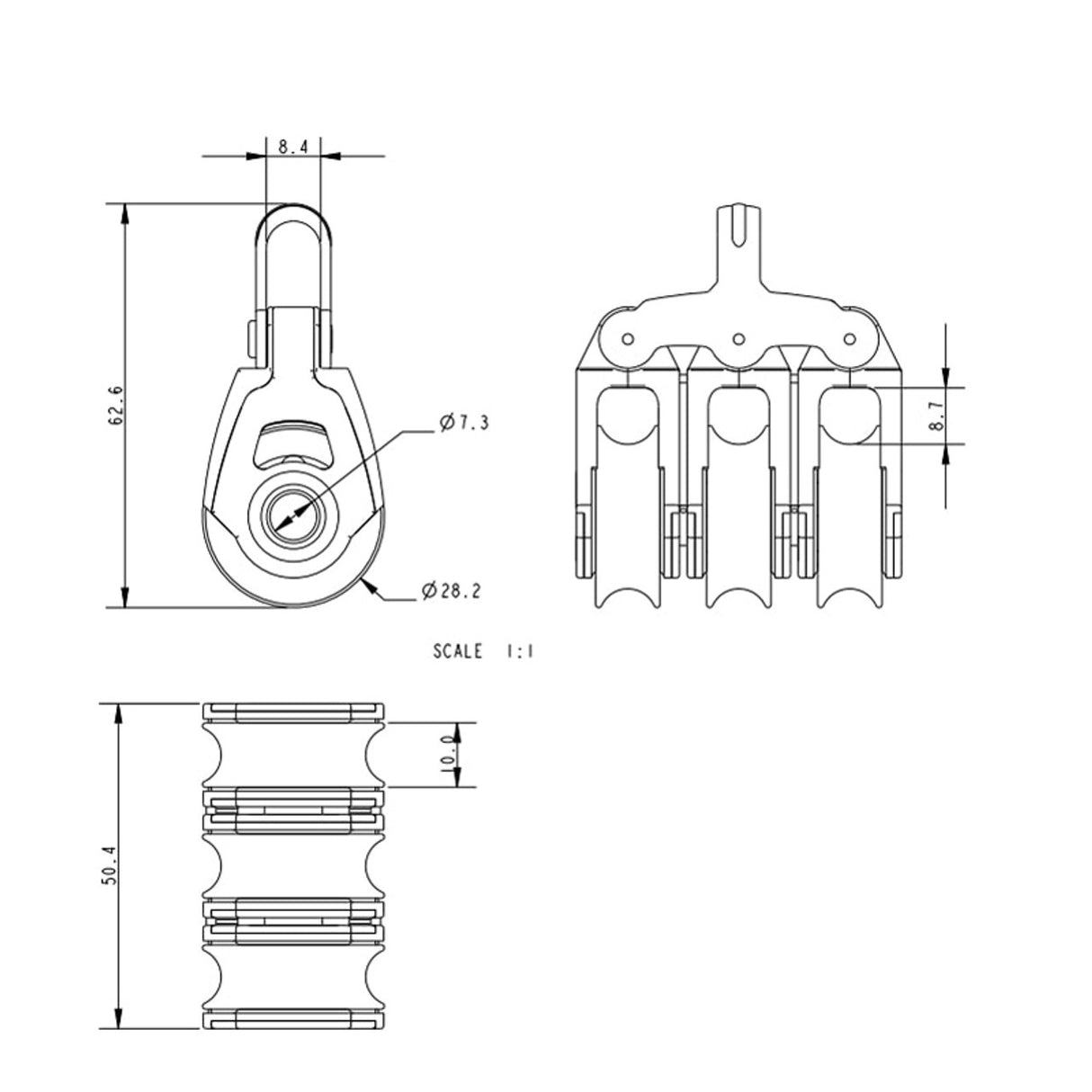 Allen Brothers 30MM Dynamic Triple Fixed Eye