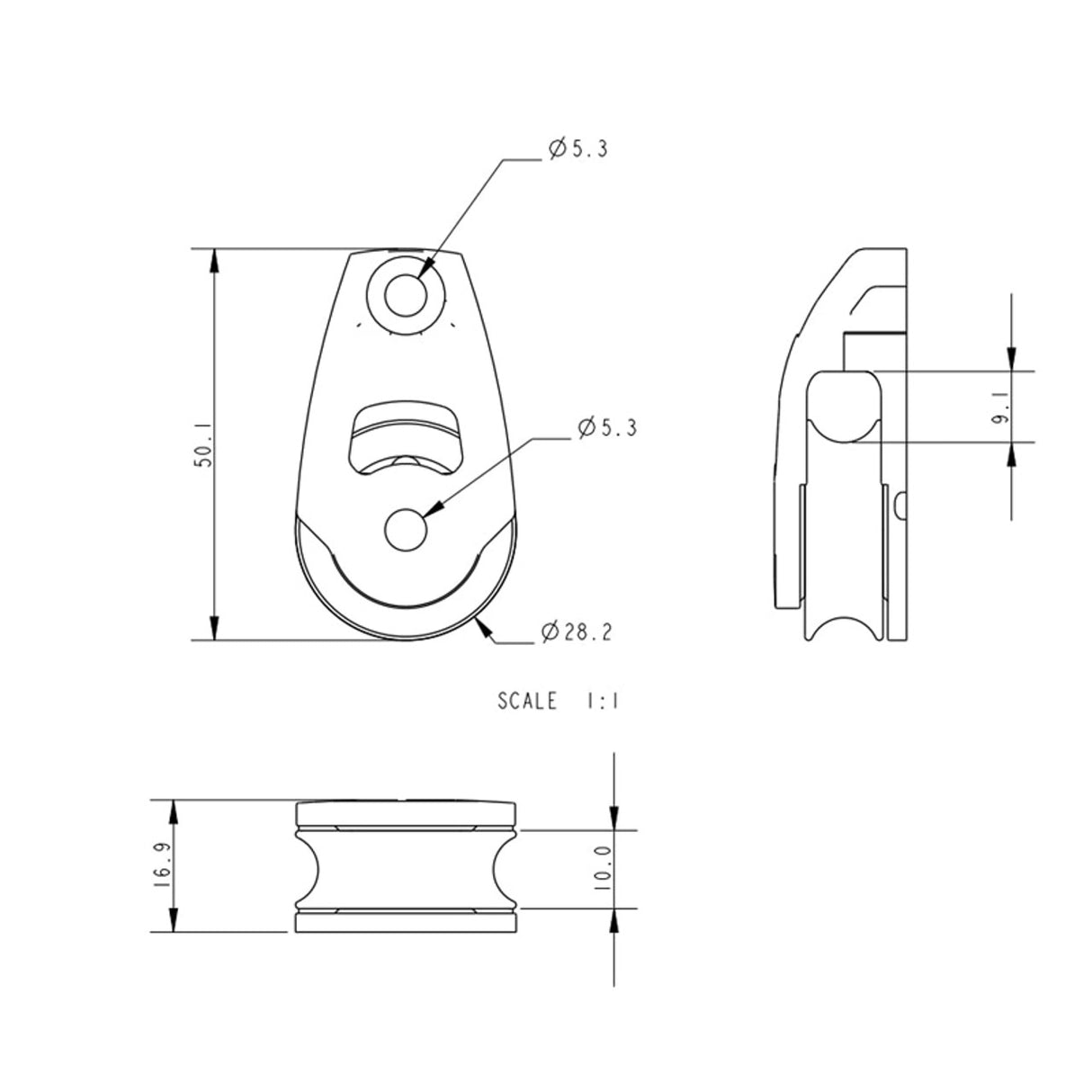 Allen Brothers 30mm Dynamic Composite Cheek Block