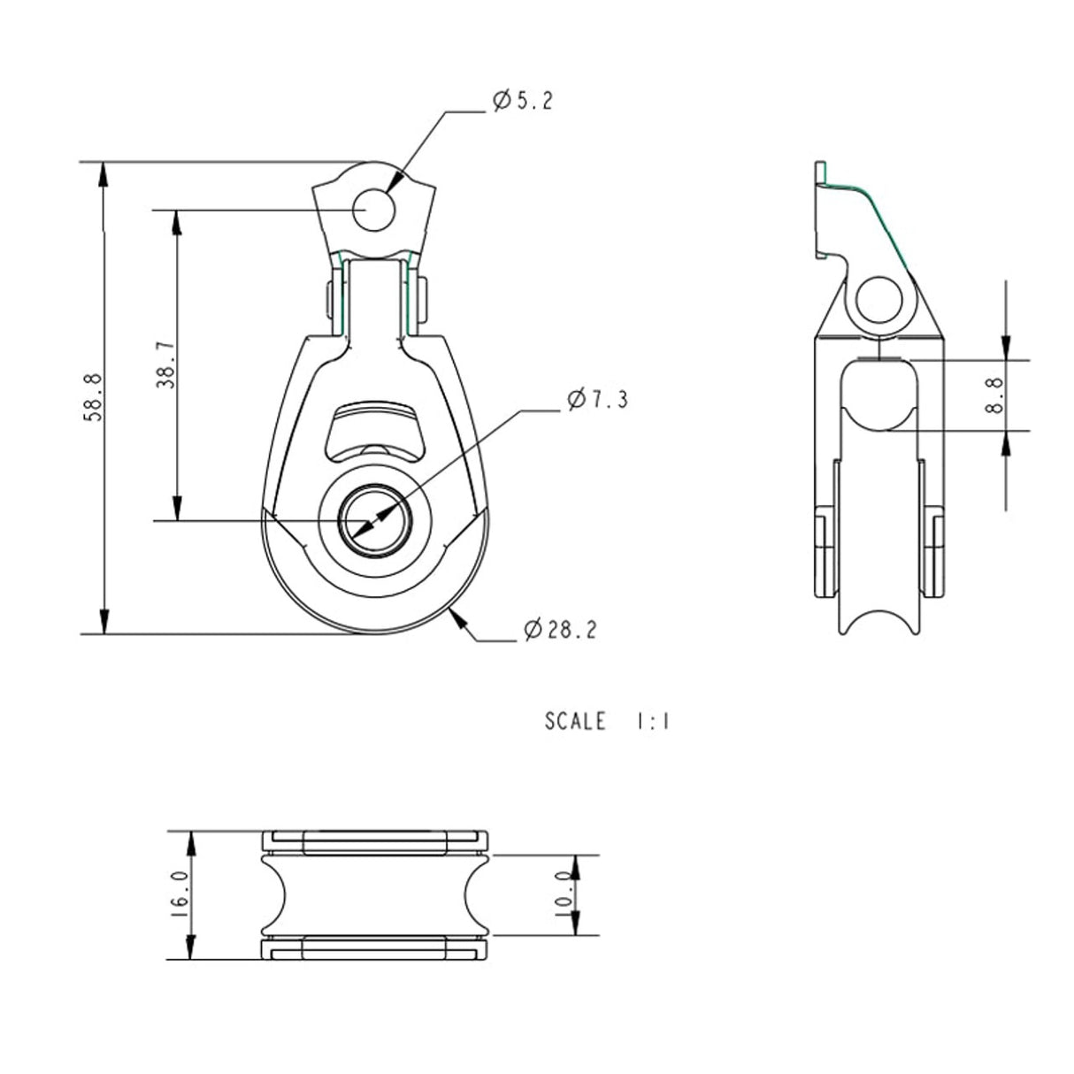 Allen Brothers 30MM Dynamic Cheek Block