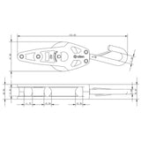 Allen Brothers 40mm Dynamic Fiddle Block/Becket with Hook