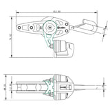 Allen Brothers 40mm Dynamic Fiddle Block/Becket with Hook and A..77 Cleat