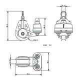 Allen Brothers 40MM Dynamic Block Swivel C/W A.677 Cam Cleat