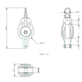 Allen Brothers 40MM Dynamic Block Swivel With Becket