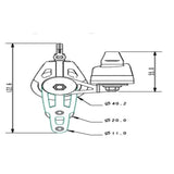 Allen Brothers 40MM Dynamic Block Swivel With Fiddle, Becket & A.676