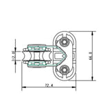 Allen Brothers 40MM Dynamic Block Swivel With Fiddle, Becket & A.676