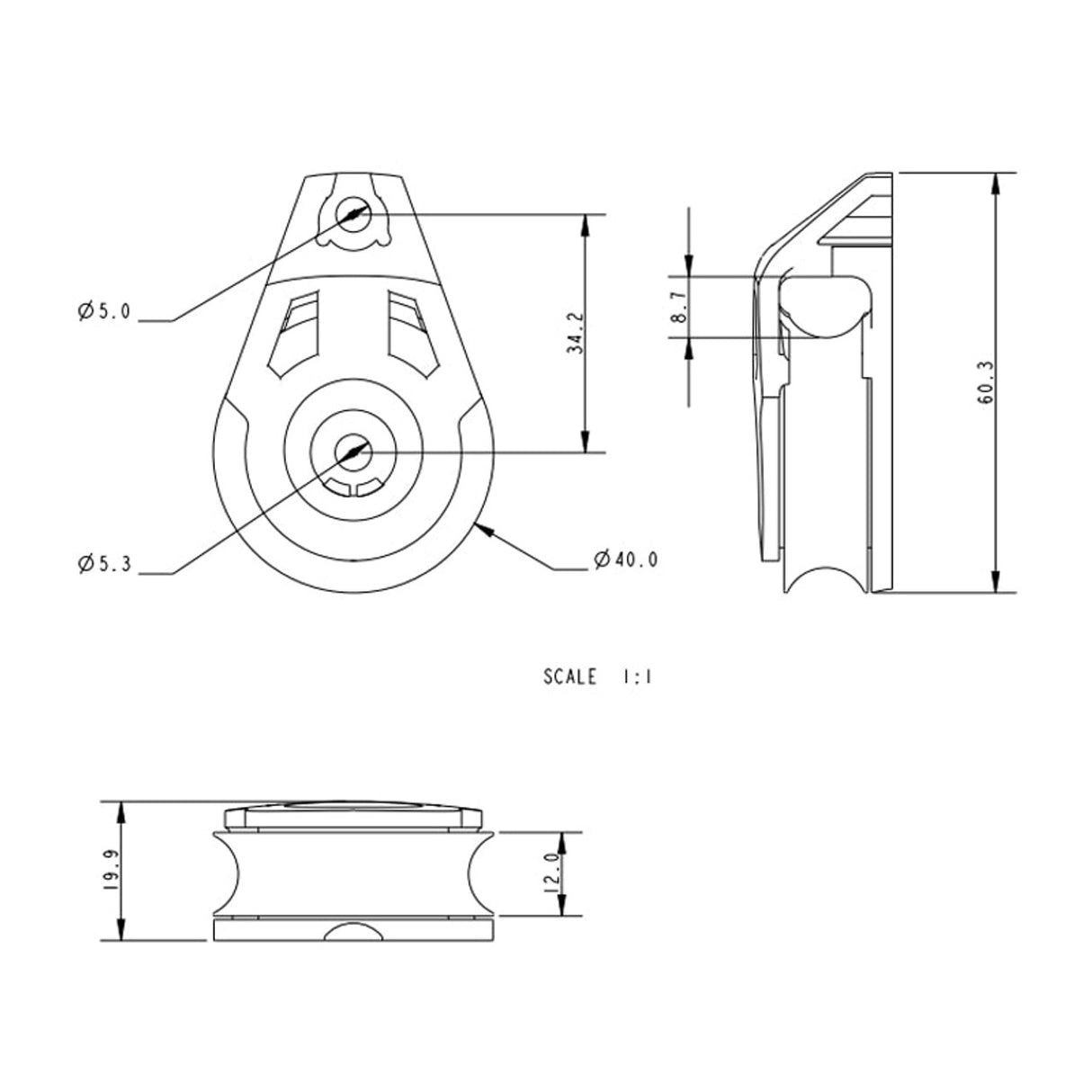 Allen Brothers 40MM Dynamic Single Cheek