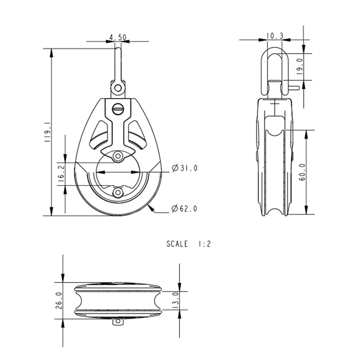 Allen Brothers 60MM Dynamic Single Swivel