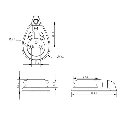 Allen Brothers 60MM Dynamic Cheek Adaptor