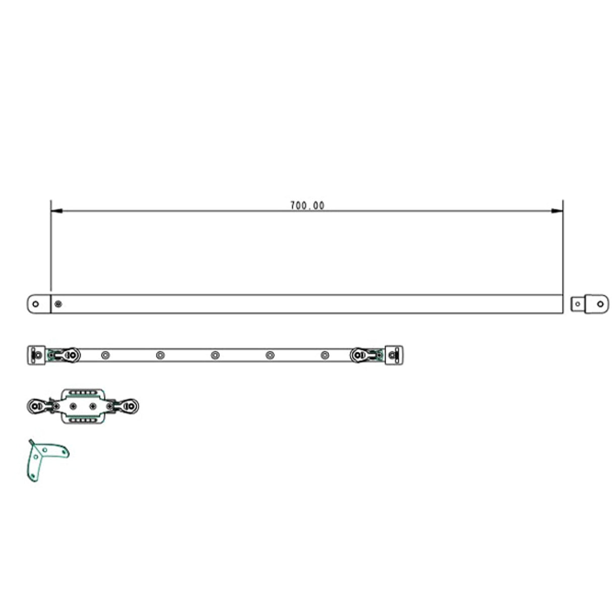 Allen Brothers Horizontal Mast Strut
