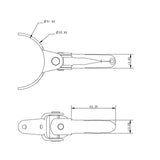 Allen Brothers 50-55MM X 12MM Stainless Steel Gooseneck