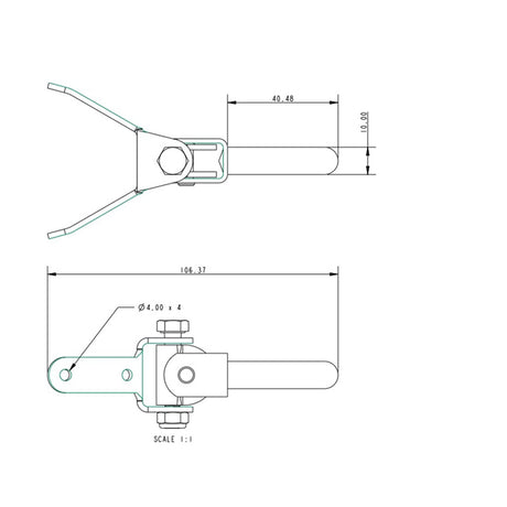 Allen Brothers 50MM X 10MM Stainless Steel Gooseneck