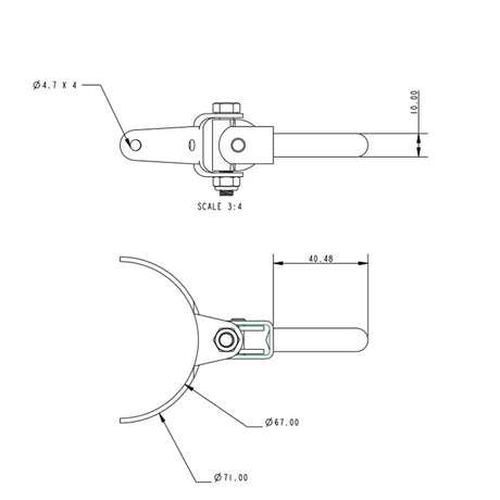 Allen Brothers 55MM X 10MM Stainless Steel Gooseneck