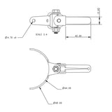 Allen Brothers 55MM X 12MM Stainless Steel Gooseneck