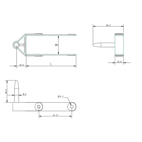 Allen Brothers 8MM X 35MM Stainless Steel Rudder Pintle