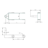 Allen Brothers 8MM X 51MM Stainless Steel Rudder Pintle