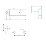 Allen Brothers 8MM X 38MM Stainless Steel Rudder Pintle