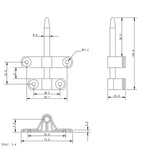 Allen Brothers 8MM Stainless Steel H/D Transom Pintle
