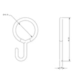 Allen Brothers 90MM Stainless Steel Outhaul Hook