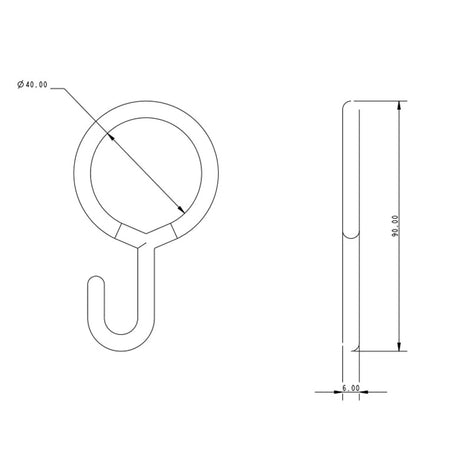 Allen Brothers 90MM Stainless Steel Outhaul Hook