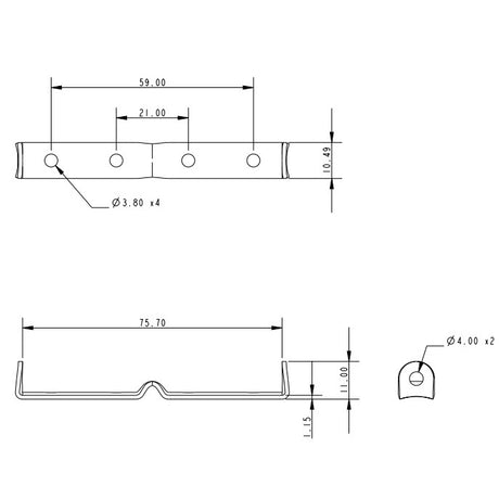 Allen Brothers Burgee Mast Clip