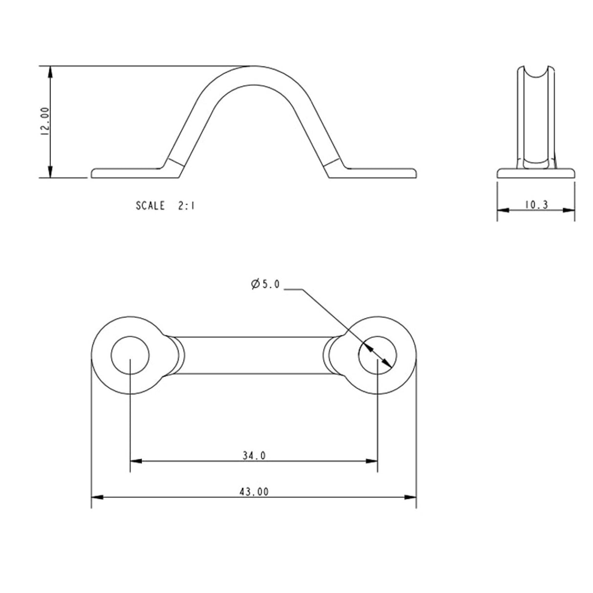 Allen Brothers 34MM Strip Lacing Eye
