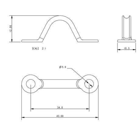 Allen Brothers 34MM Strip Lacing Eye