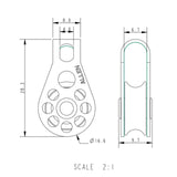 Allen Brothers 16MM Plain Block Single Fixed