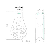 Allen Brothers 16MM Plain Block Single Brass