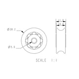 Allen Brothers 27mm x 10mm Ball Bearing Acetal Sheave