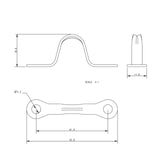 Allen Brothers 41MM Strip Lacing Eye