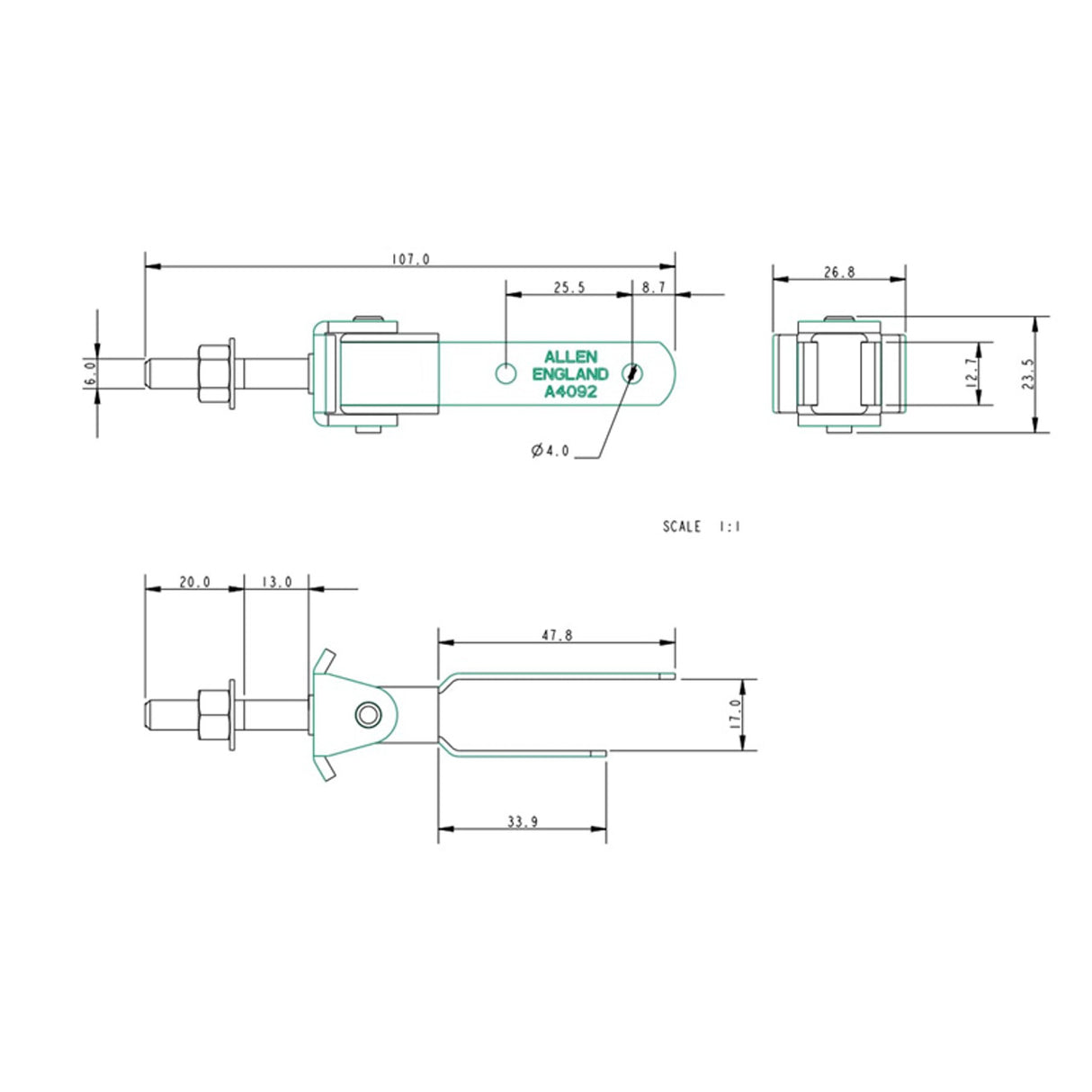 Allen Brothers Universal Joint With Base Plate Fixing