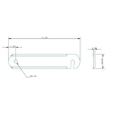 Allen Brothers 22MM X 112 Mast Gate Bar