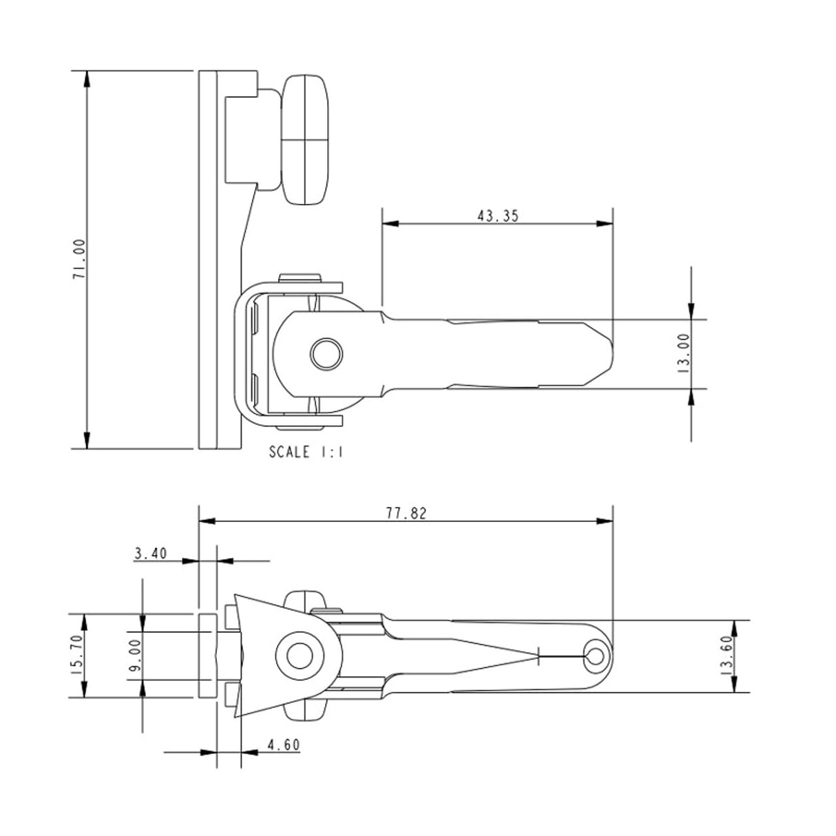 Allen Brothers 9MM X 12MM Sliding Gooseneck