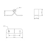 Allen Brothers 8MM Stainless Steel Transom Gudgeon